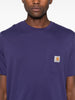 Carhartt T-shirt Viola Uomo Tasca Patch Logo 4