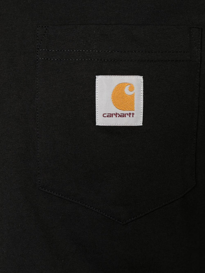 Carhartt Wip Uomo T-shirt Nero Tasca Patch Logo 4