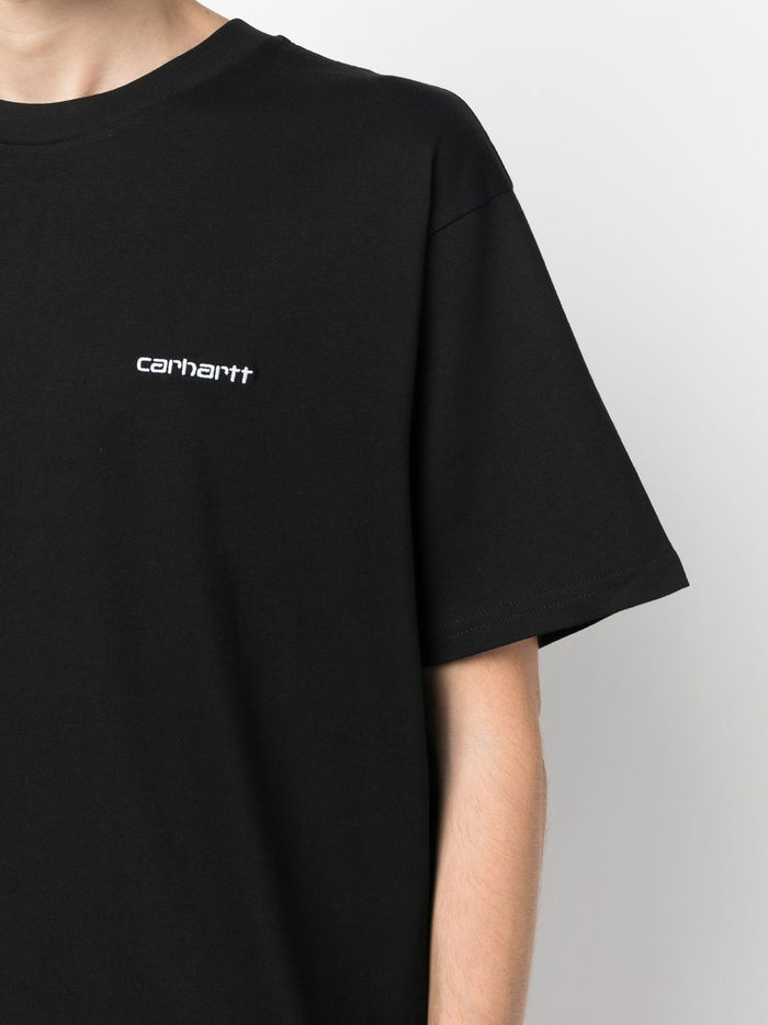 Carhartt WIP T-shirt Nero Uomo Ricamo Logo 4