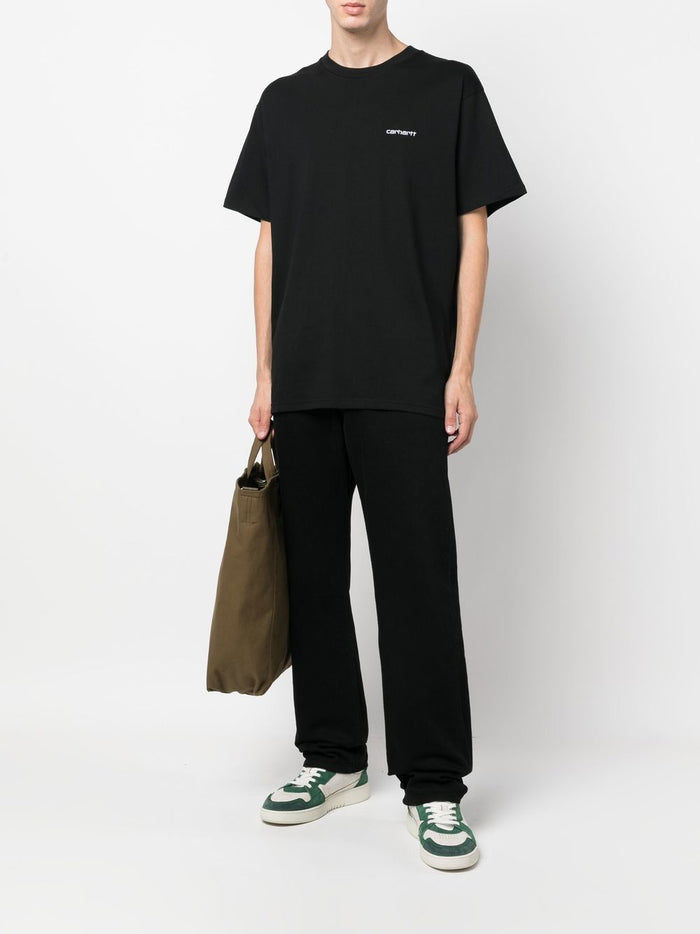 Carhartt WIP T-shirt Nero Uomo Ricamo Logo 2