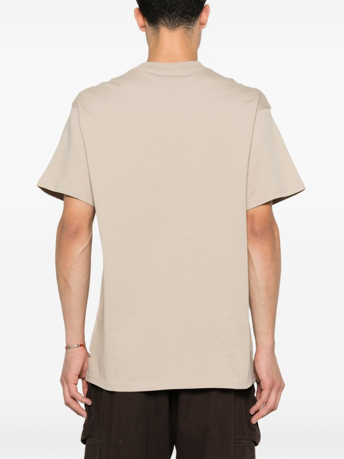 Carhartt WIP T-shirt Beige Uomo Ricamo Logo 2