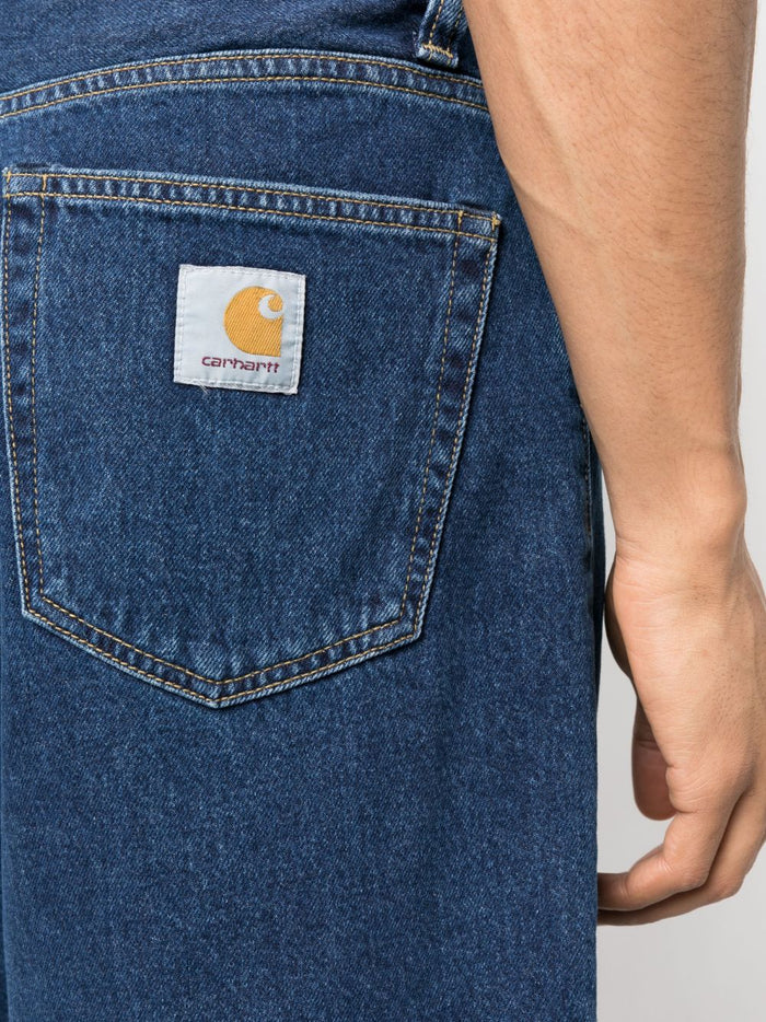Carhartt WIP Landon Robertson Uomo Bermuda Blu Scuro 4