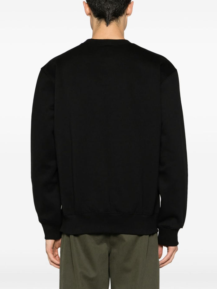 Carhartt WIP Chase Herren Sweatshirt Schwarz mit Ton-On Logo Stickerei 3