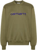 Carhartt Felpa Verde Uomo Logo Ricamato 5