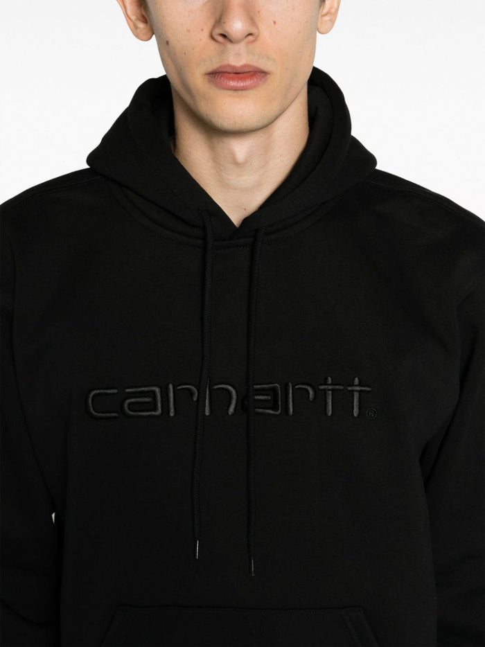 Carhartt Wip Herren-Kapuzenpullover mit Logo-Stickerei in Schwarz 4