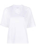 Carhartt Wip Donna T-shirt Bianco Micro Logo Ricamato 5