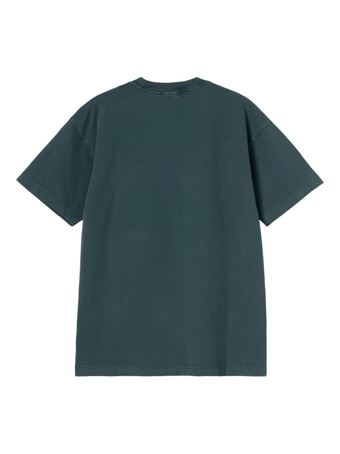 Carhartt Wip Grünes Herren-T-Shirt mit Mikro-Patch-Logo 2