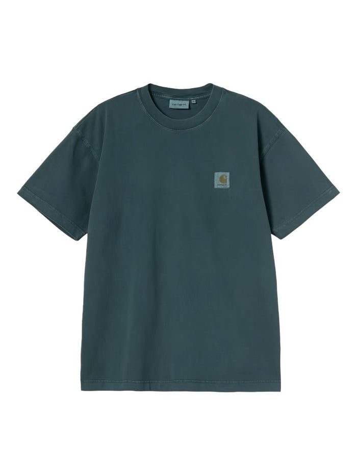 Carhartt Wip Grünes Herren-T-Shirt mit Mikro-Patch-Logo 1
