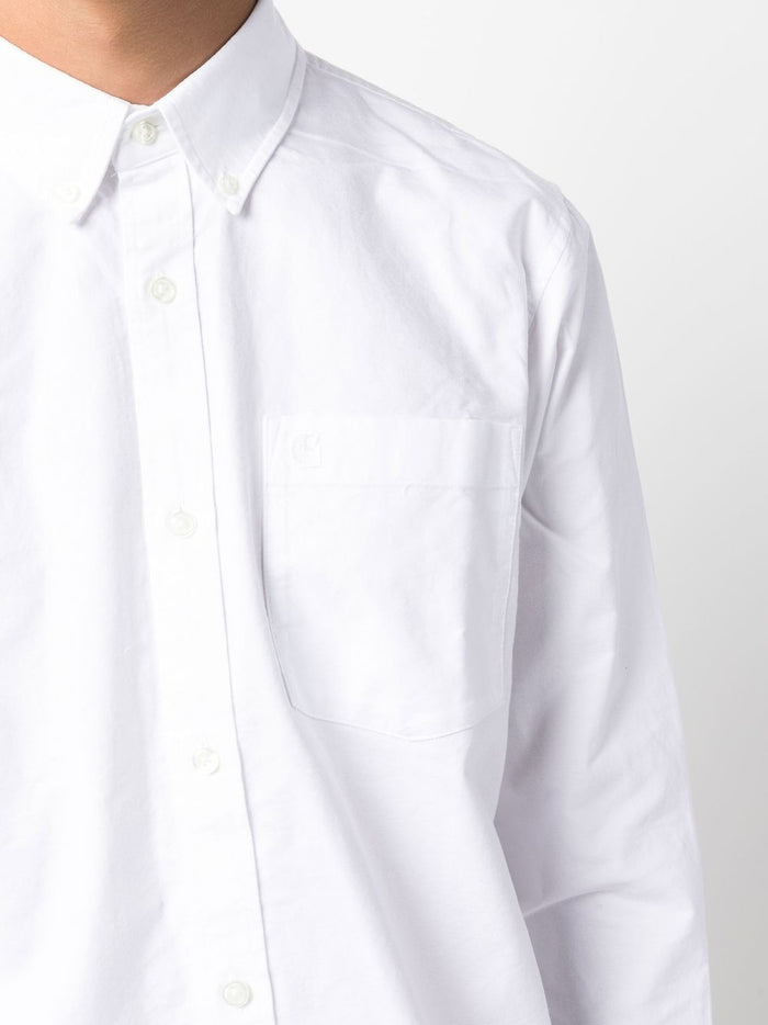 Carhartt Wip Camicia Bianco Uomo Colletto Classico 4