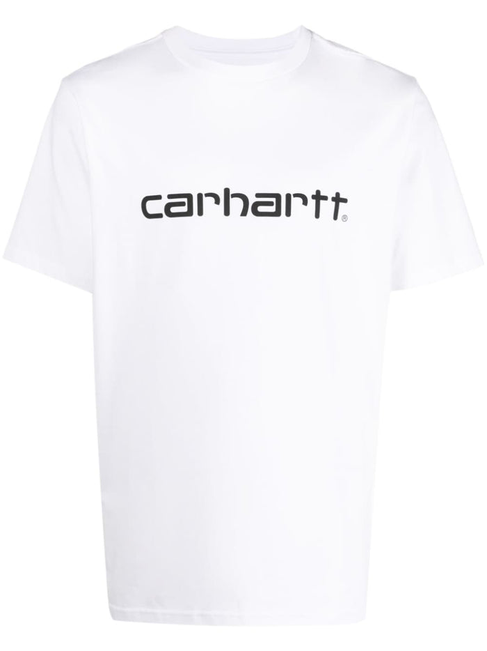 Carhartt White Men's T-shirt with Logo Print 5