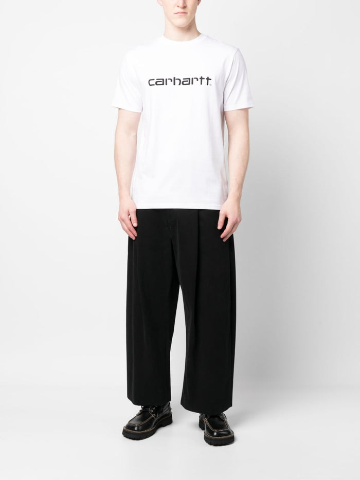 Carhartt White Men's T-shirt with Logo Print 1