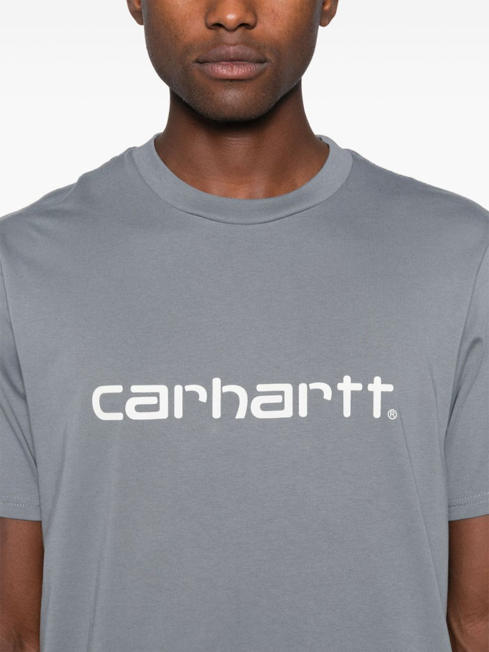 Carhartt T-shirt Grigio Uomo Stampa Logo 4