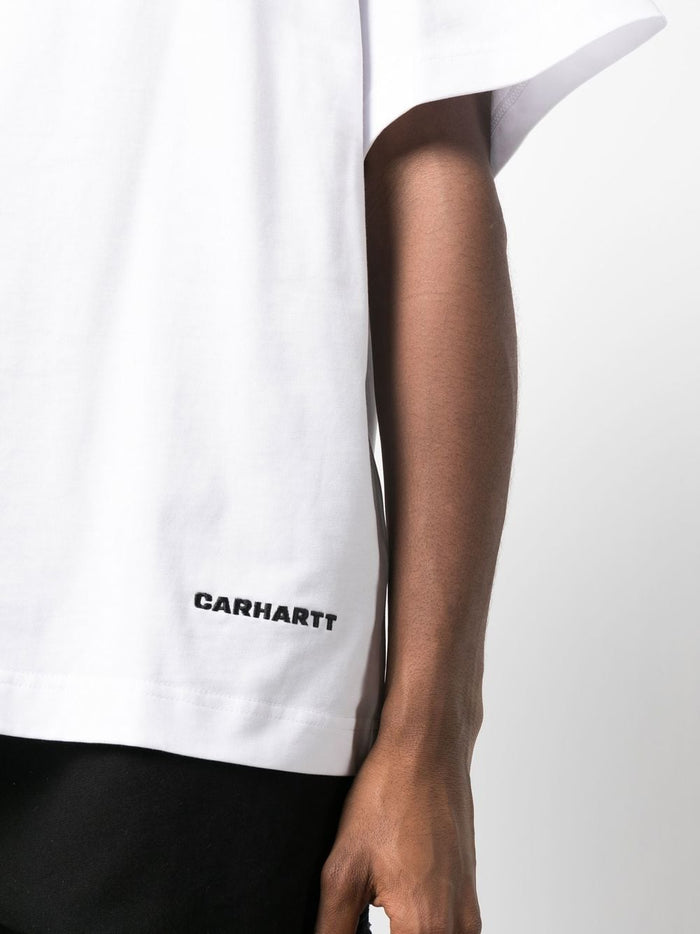 Carhartt Wip T-shirt Bianco Uomo Link Script 4