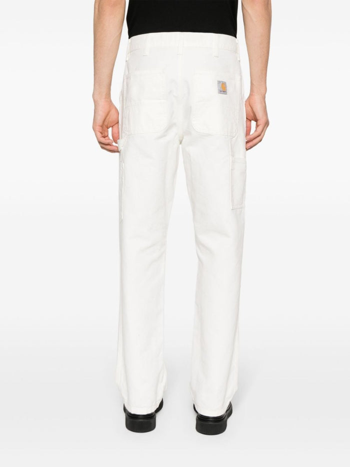 Carhartt WIP Single Knee Uomo Pantalone Bianco 3