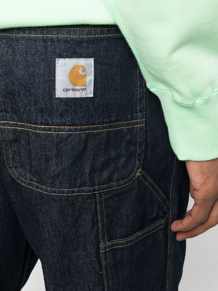 Carhartt WIP Single Knee Uomo Jeans Blu Scuro 4