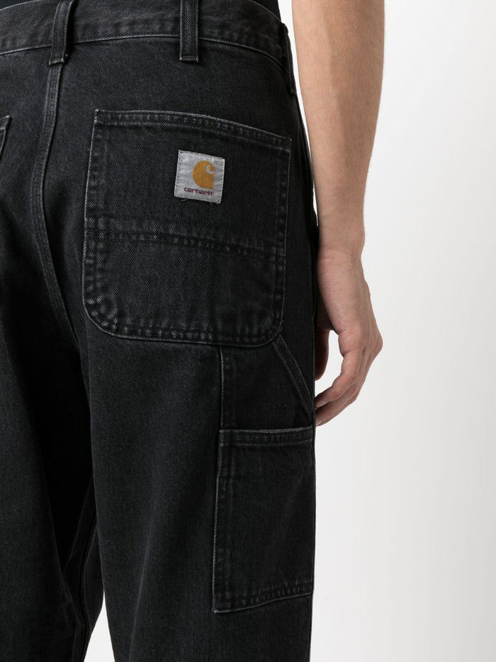 Carhartt Wip Single Knee Uomo Jeans Nero 4