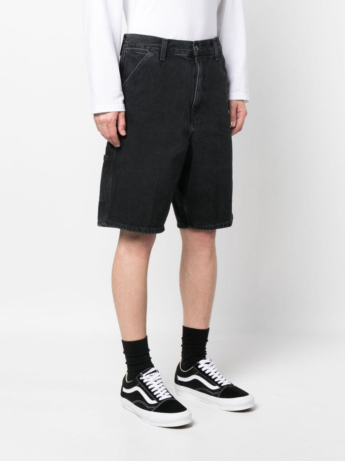 Carhartt Wip Uomo Bermuda Nero Single Knee 1