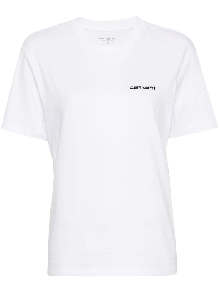 Carhartt T-shirt Bianco Donna Ricamo Logo 5