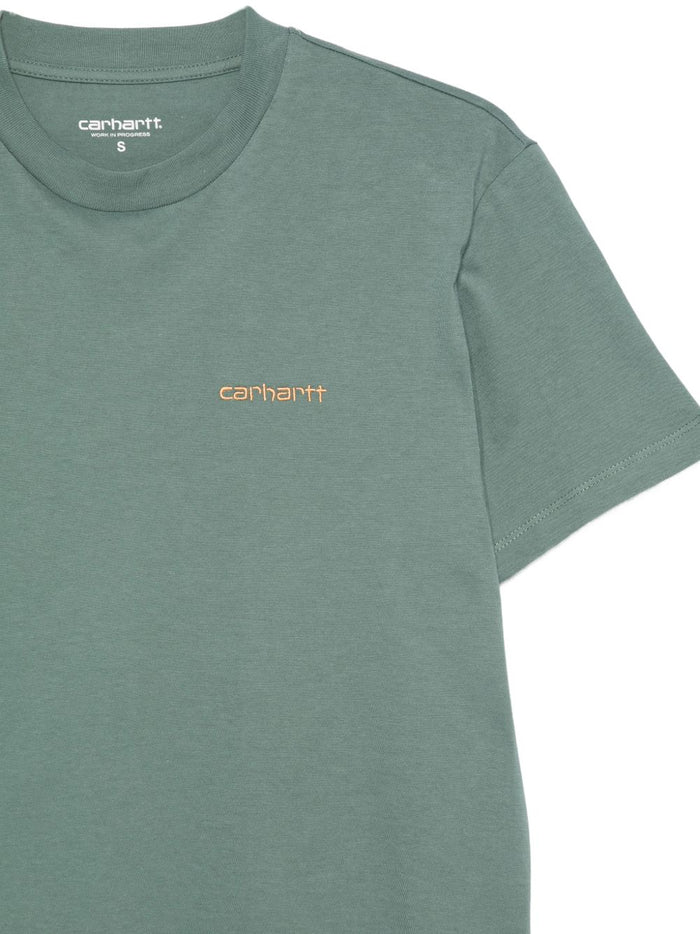 Carhartt Wip T-shirt Verde Donna Script 3