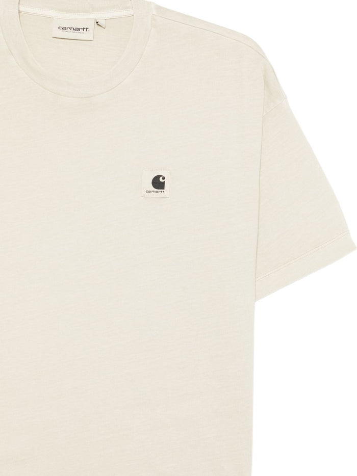 Carhartt Wip T-shirt Patch Logo Donna Grigio 3