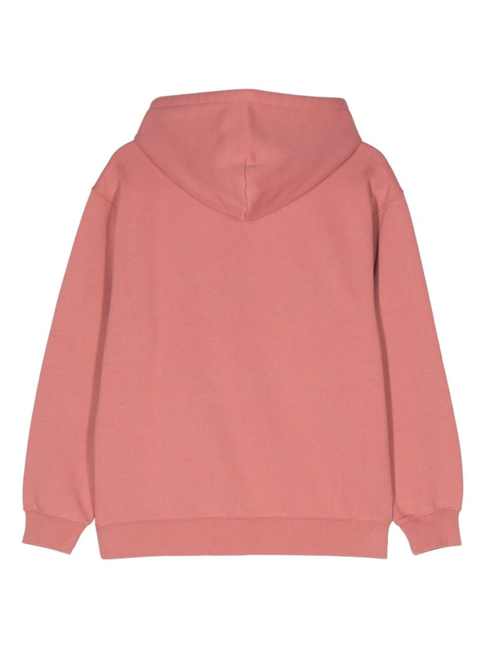 Carhartt WIP Felpa Rosa Donna Cappuccio Ricamo Logo 2