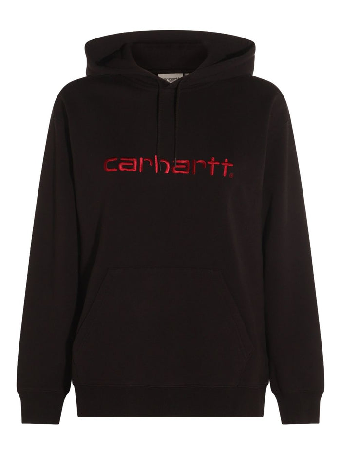 Carhartt Wip Felpa Nero Donna Ricamo Logo 1