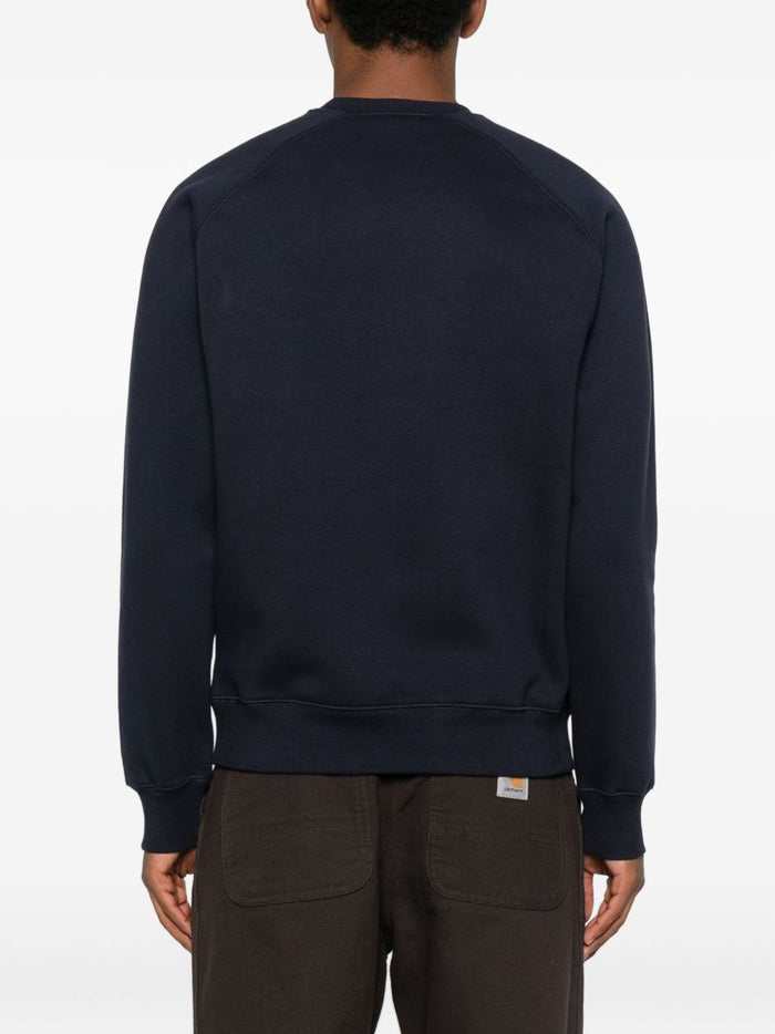 Carhartt Wip Micro Script Herren Sweatshirt Blau 4