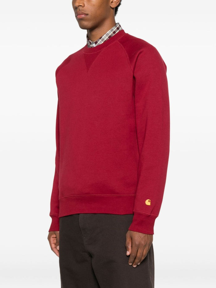 Carhartt Wip Herren-Sweatshirt mit Mikro-Stickerei-Logo in Rot 1