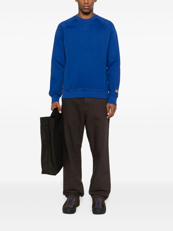 Carhartt Wip Herren-Sweatshirt mit Mikro-Stickerei-Logo in Blau 2