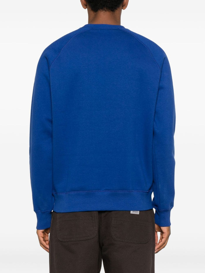 Carhartt Wip Herren-Sweatshirt mit Mikro-Stickerei-Logo in Blau 3