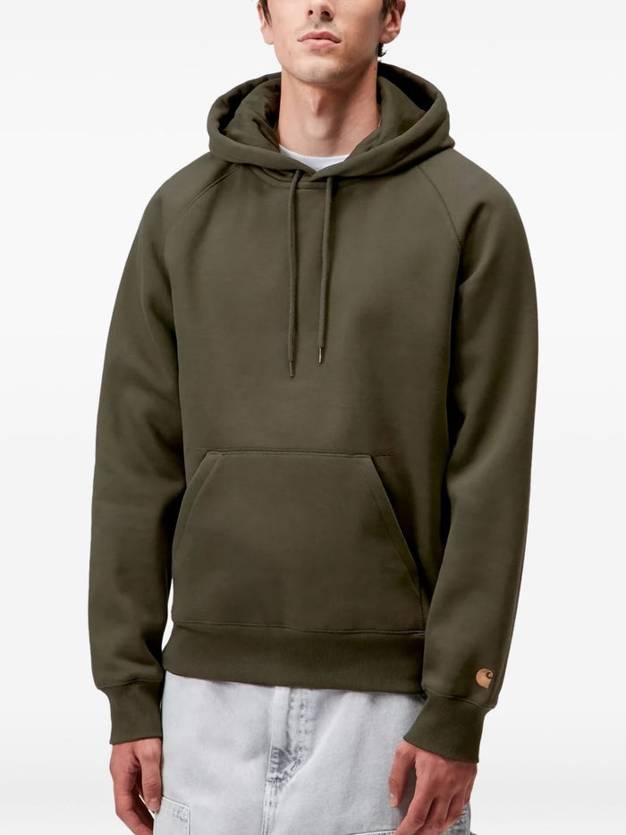 Carhartt Wip Herren – Sweatshirt mit Kängurutasche in grün 1