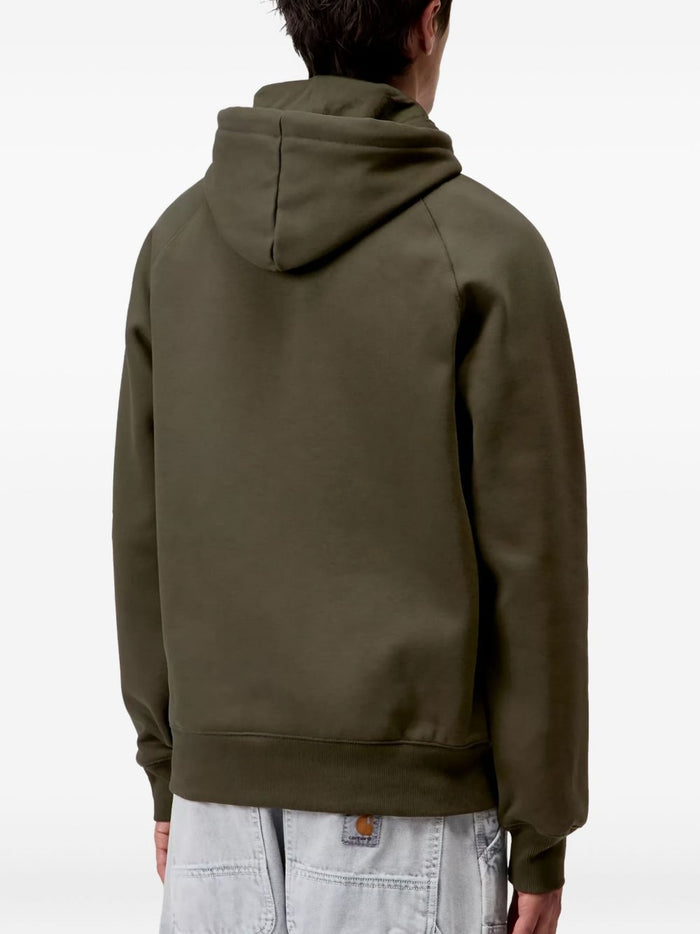 Carhartt Wip Herren – Sweatshirt mit Kängurutasche in grün 2