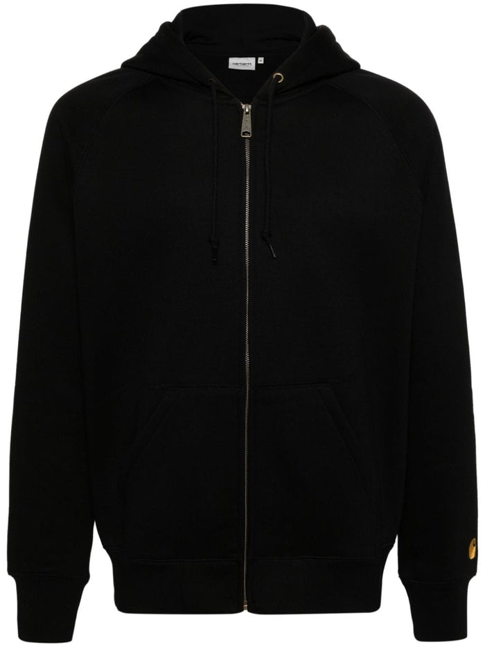 Carhartt WIP Chase Herren-Kapuzenpullover mit Reißverschluss in Schwarz 5