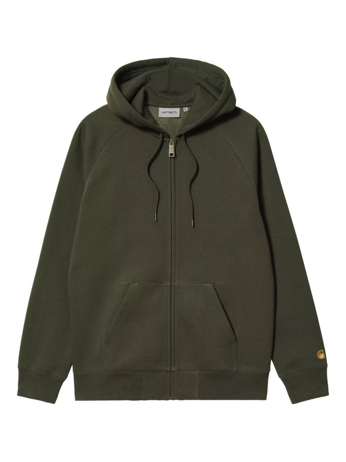 Carhartt Wip Herren – Sweatshirt mit Reißverschluss in grün 1