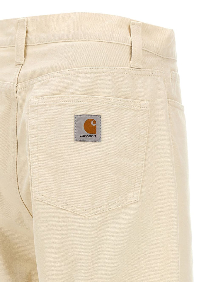 Carhartt Wip Herren-Jeans, beige, fünf Taschen 3