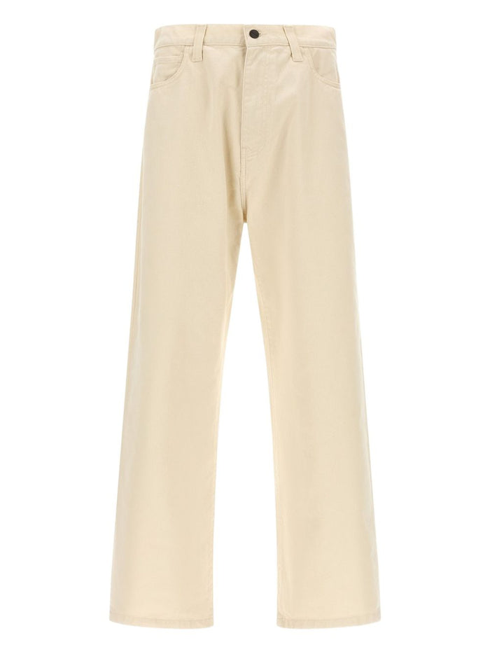 Carhartt Wip Herren-Jeans, beige, fünf Taschen 1