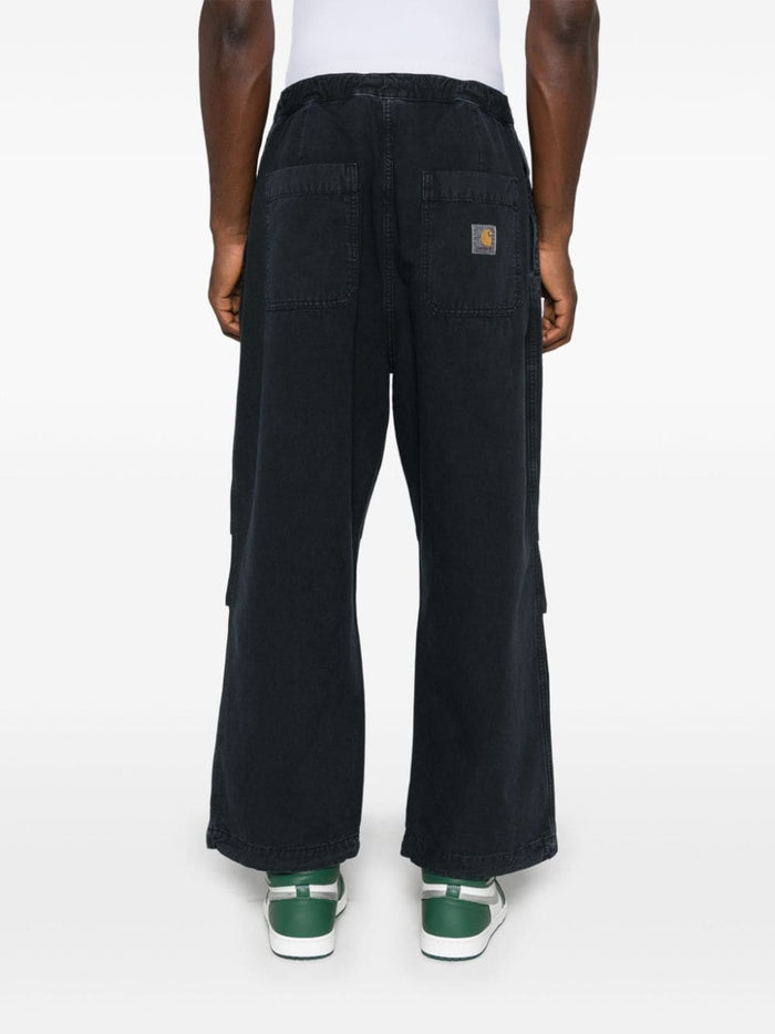 Carhartt Pantalone Nero Uomo Hubbard Gamba Ampia 3