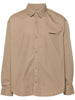 Carhartt Camicia Beige Uomo Ricamo Logo 5