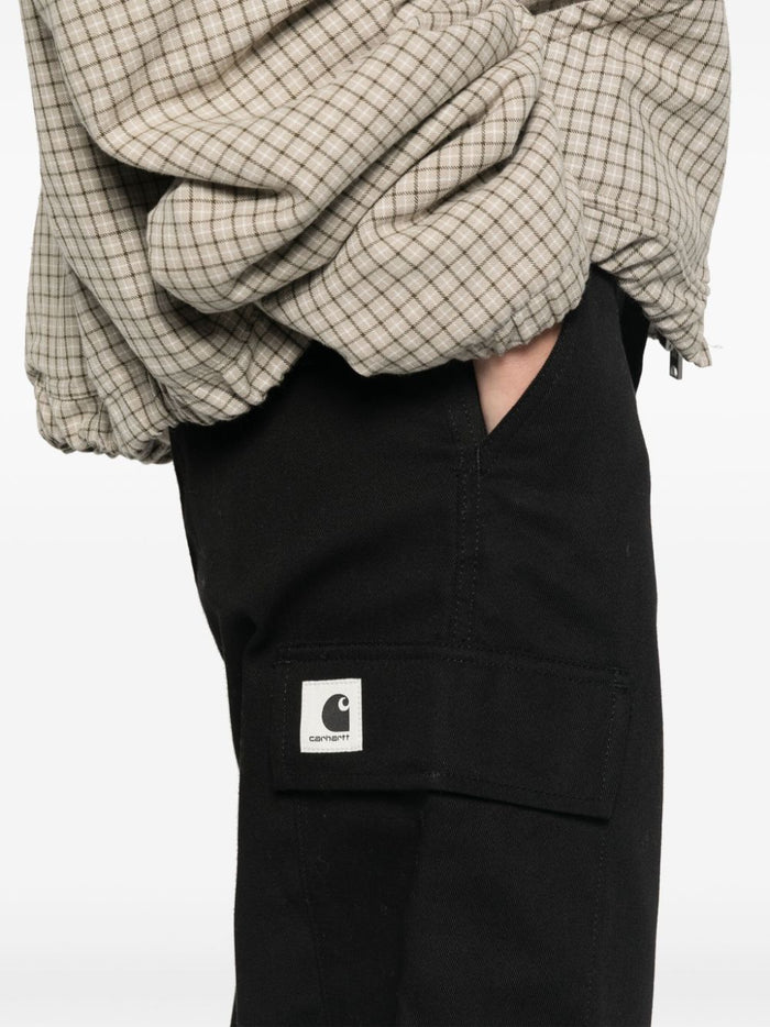 Carhartt WIP Pantalone Nero Donna Cargo Gamba Ampia 4