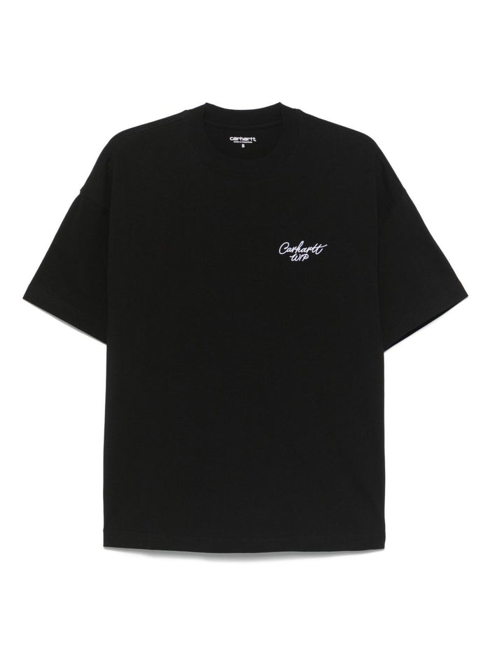Carhartt Wip T-shirt Nero Uomo Motivo Logo 4