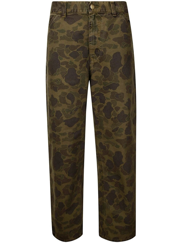 Carhartt Pantalone Verde Uomo Camouflage Duck Single Knee 1