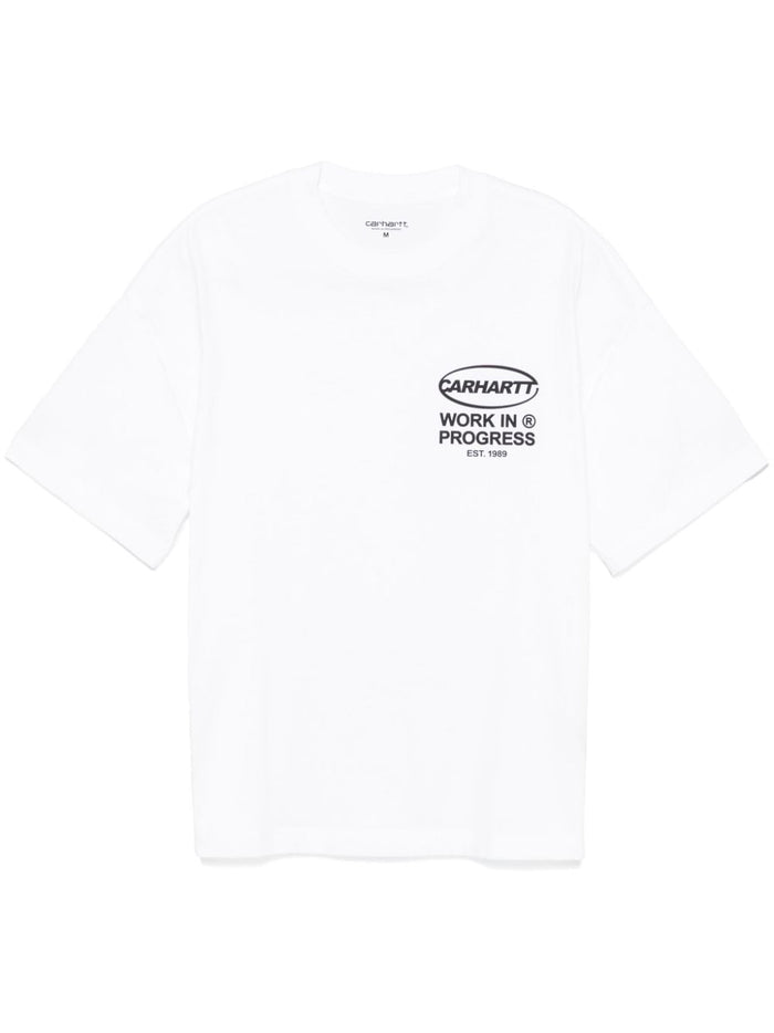 Carhartt T-shirt Bianco Uomo Stampa Work in Progress 5