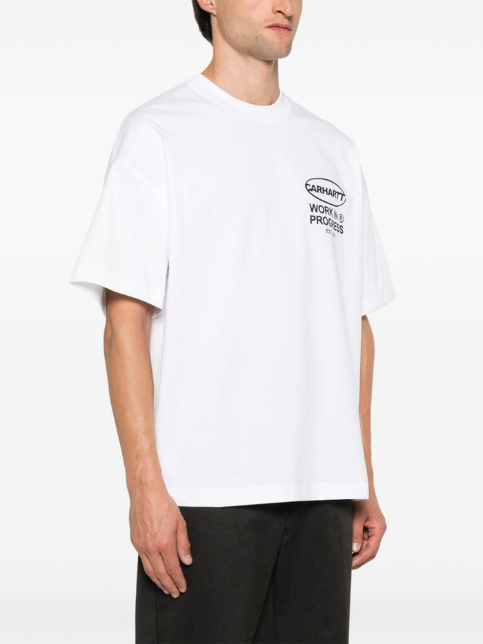 Carhartt T-shirt Bianco Uomo Stampa Work in Progress 2