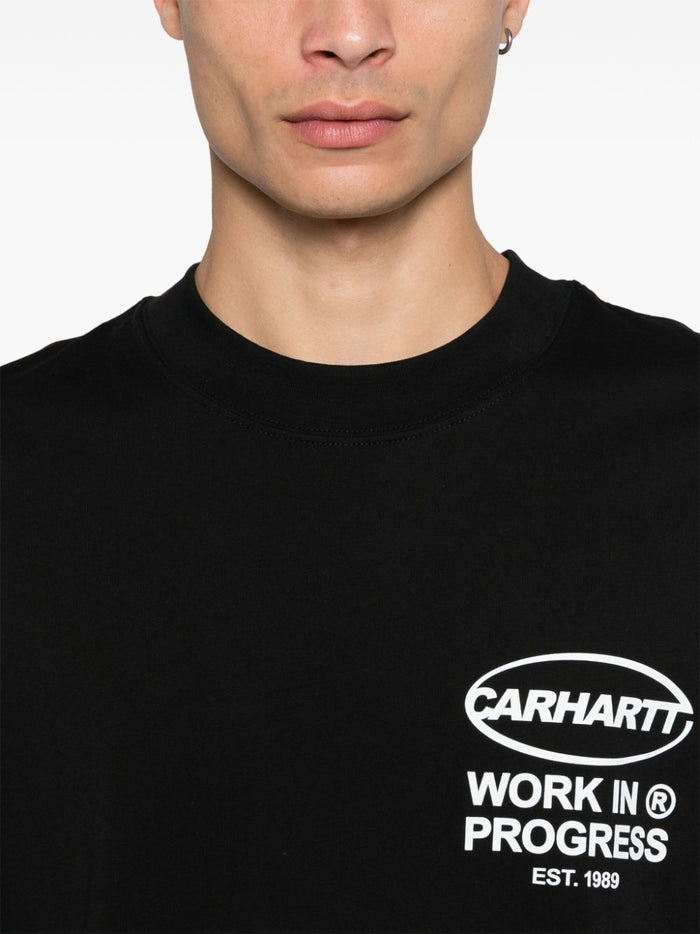 Carhartt T-shirt Nero Uomo Stampa Work in Progress 4