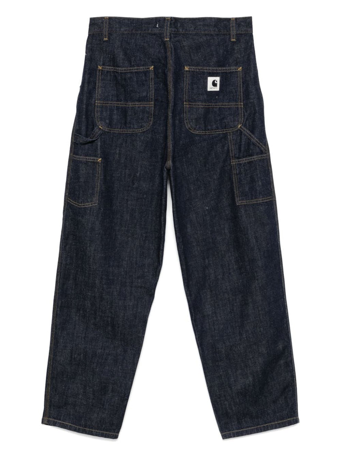 Carhartt Jeans Blu Donna Single Knee W' Brandon Lavaggio Scuro 2