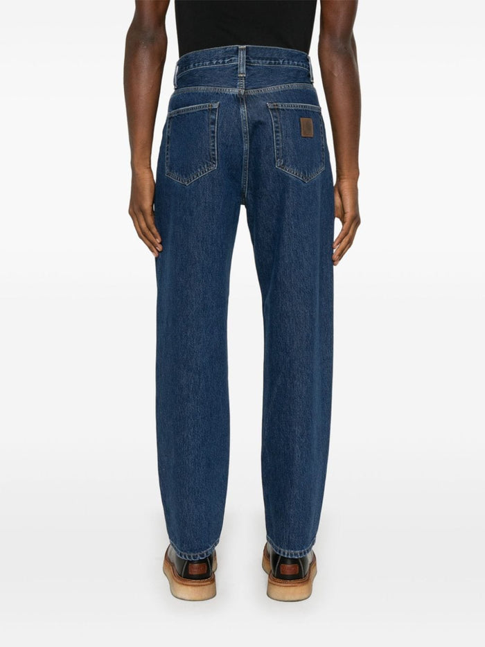 Carhartt WIP Jeans Blu Uomo Aaron Lavaggio Scuro 3