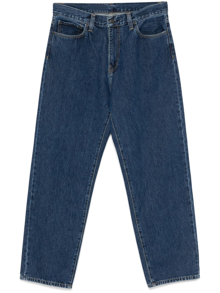 Carhartt WIP Jeans Blu Uomo Aaron Lavaggio Scuro 5