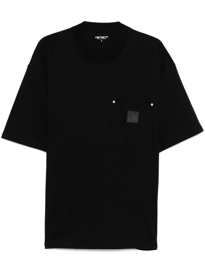 Carhartt Wip T-shirt Nero Uomo Tasca Petto 4