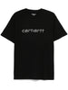 Carhartt Wip T-shirt Nero Uomo Logo Strass 1