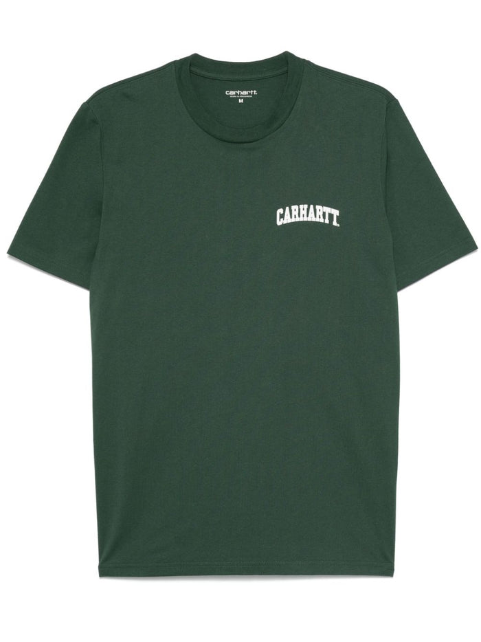 Carhartt WIP T-shirt Verde Uomo Stampa Logo University 1